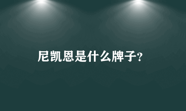 尼凯恩是什么牌子？