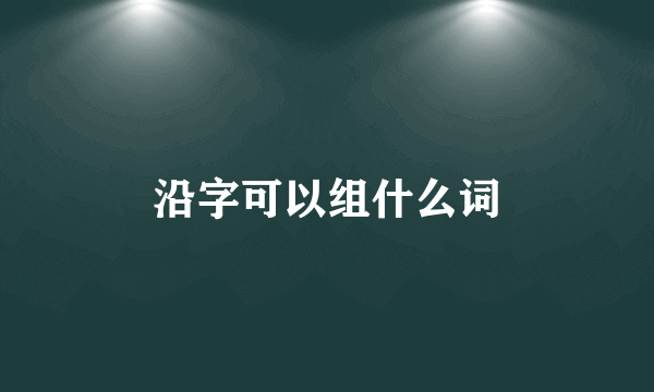 沿字可以组什么词