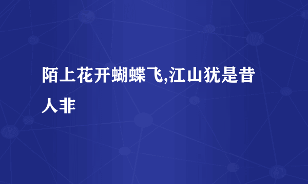 陌上花开蝴蝶飞,江山犹是昔人非