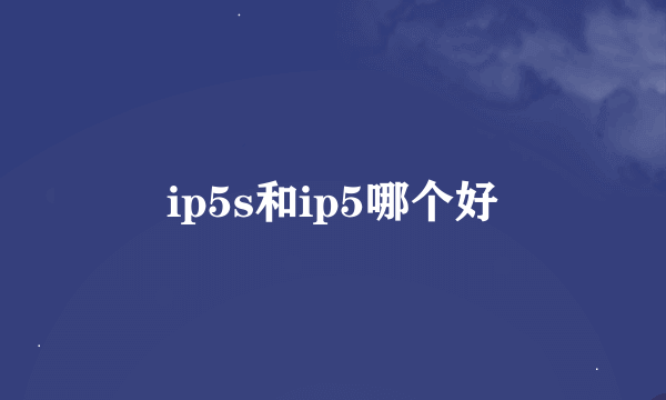 ip5s和ip5哪个好