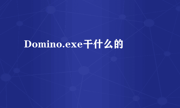 Domino.exe干什么的