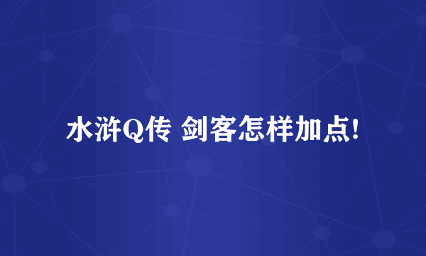 水浒Q传 剑客怎样加点!