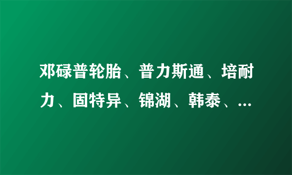 邓碌普轮胎、普力斯通、培耐力、固特异、锦湖、韩泰、马牌轮胎的官方网站地址是什么？