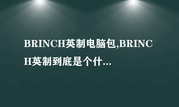 BRINCH英制电脑包,BRINCH英制到底是个什么牌子?