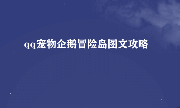 qq宠物企鹅冒险岛图文攻略