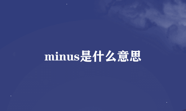 minus是什么意思