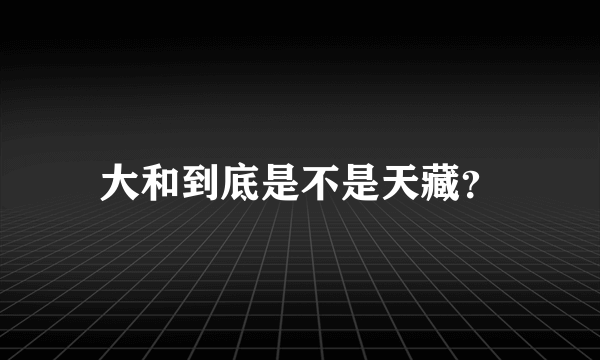 大和到底是不是天藏？