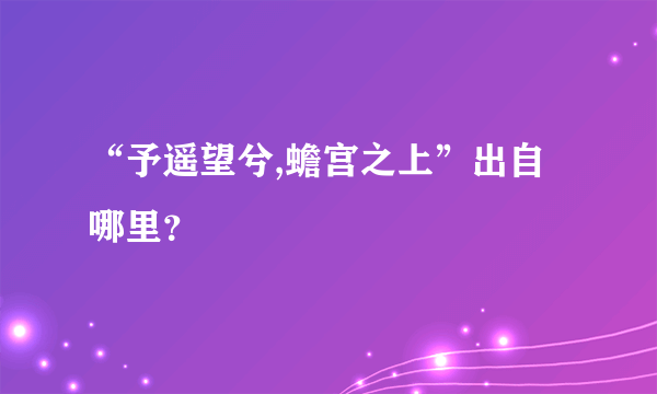 “予遥望兮,蟾宫之上”出自哪里？