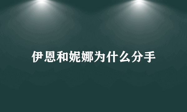 伊恩和妮娜为什么分手