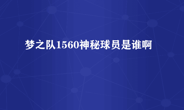 梦之队1560神秘球员是谁啊