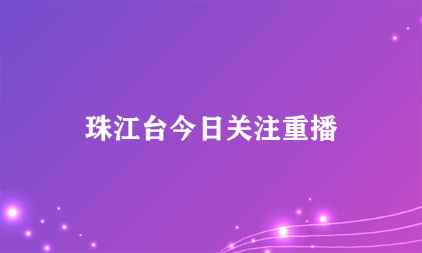 珠江台今日关注重播