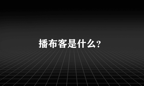 播布客是什么？