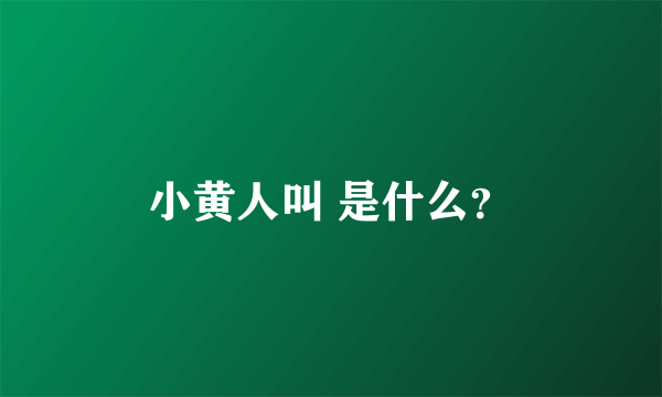 小黄人叫 是什么？