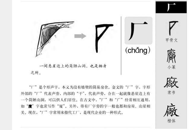 偏旁是“厂”的字大多和什么有关？