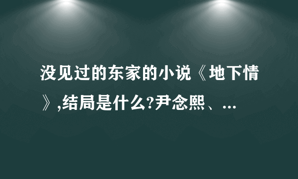 没见过的东家的小说《地下情》,结局是什么?尹念熙、韩振轩、言子维的结局分别是什么?说的详细点。谢谢。