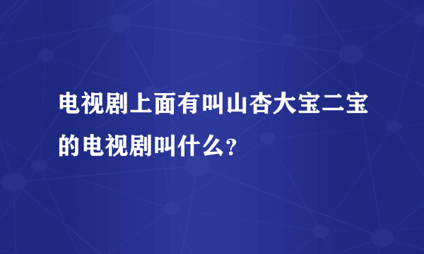 电视剧上面有叫山杏大宝二宝的电视剧叫什么？