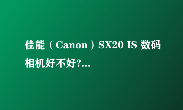 佳能（Canon）SX20 IS 数码相机好不好?分析优缺点?