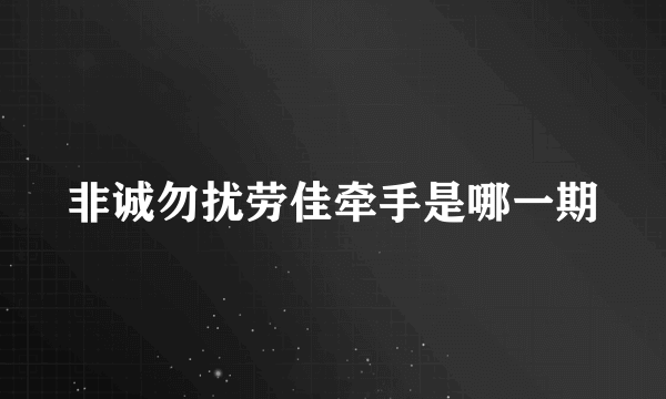 非诚勿扰劳佳牵手是哪一期