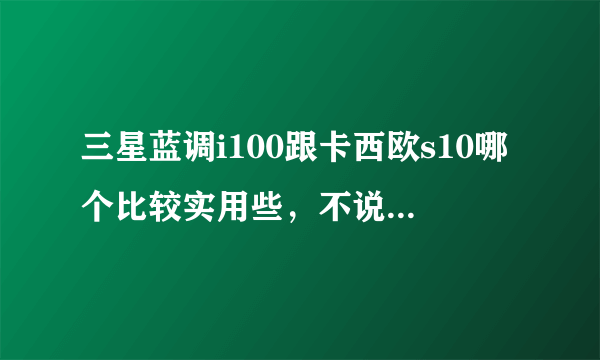 三星蓝调i100跟卡西欧s10哪个比较实用些，不说三星的影音方面的，就说拍摄效果来看