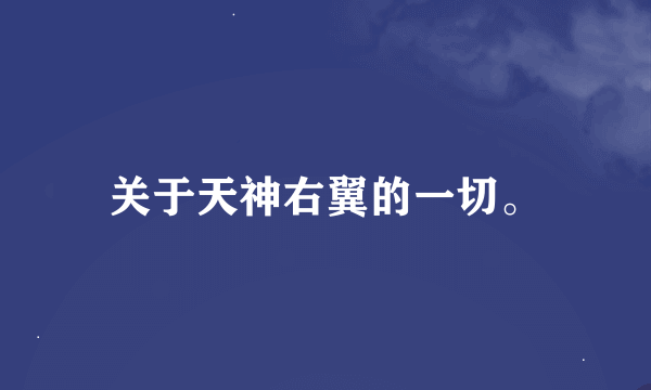 关于天神右翼的一切。