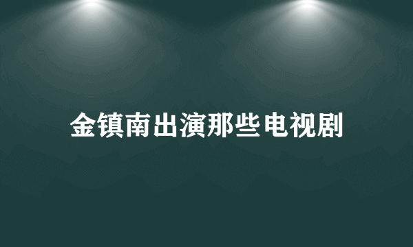 金镇南出演那些电视剧