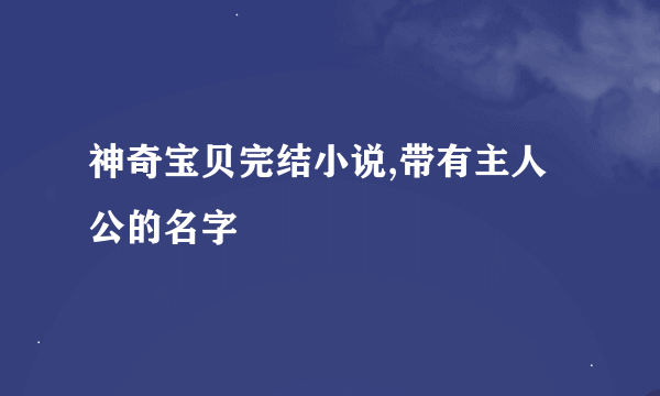 神奇宝贝完结小说,带有主人公的名字