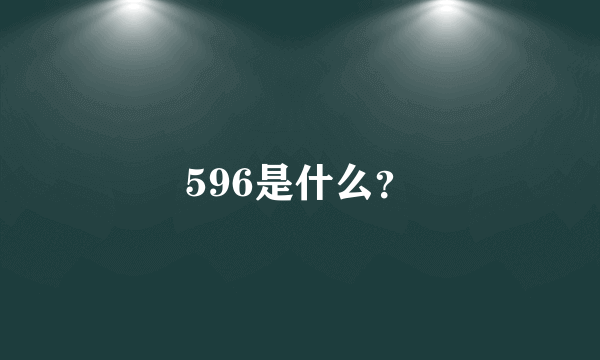 596是什么？