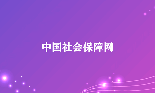 中国社会保障网