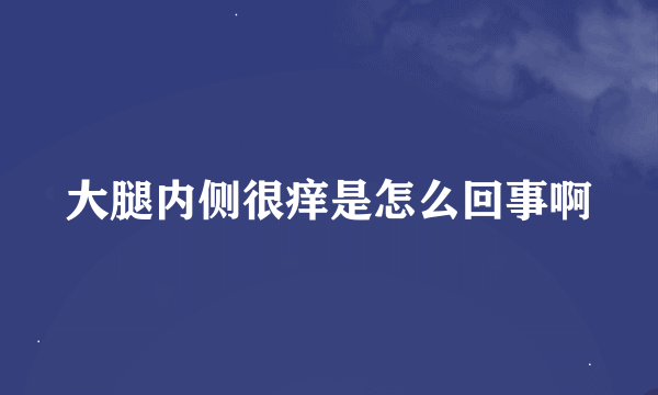 大腿内侧很痒是怎么回事啊