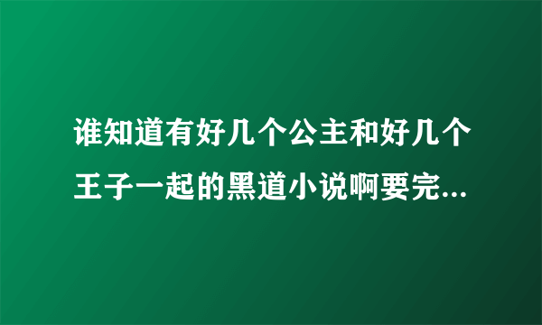 谁知道有好几个公主和好几个王子一起的黑道小说啊要完结的最好免费的~~拜托