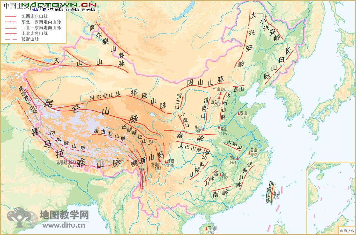 中国地理地图