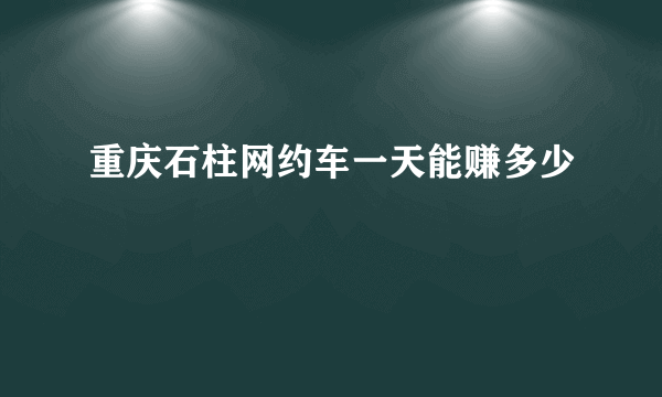 重庆石柱网约车一天能赚多少