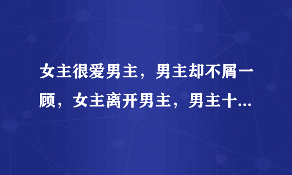 女主很爱男主，男主却不屑一顾，女主离开男主，男主十分后悔的言情小说