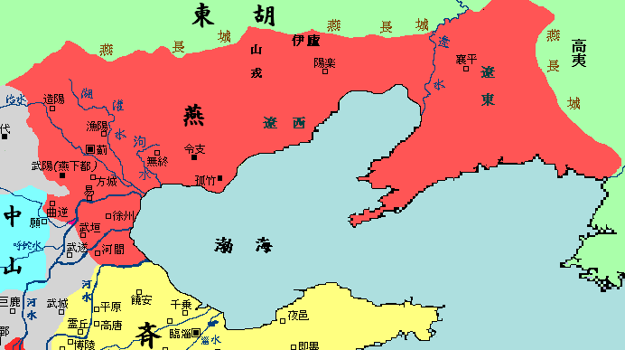 战国时期燕国的郡城布局，最好有地图