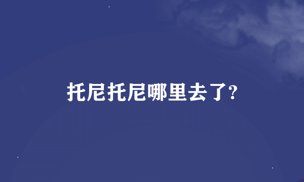 托尼托尼哪里去了?