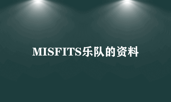 MISFITS乐队的资料