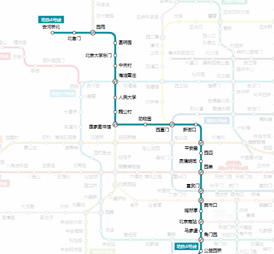 北京地铁4号线站名 北京地铁四号线站点哪些