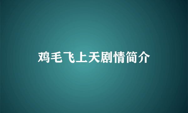 鸡毛飞上天剧情简介