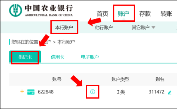 中国农业银行开户网点查询