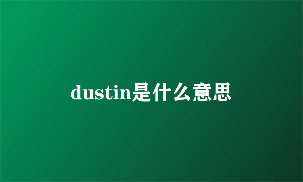 dustin是什么意思