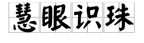 “慧眼识珠”的意思是什么？