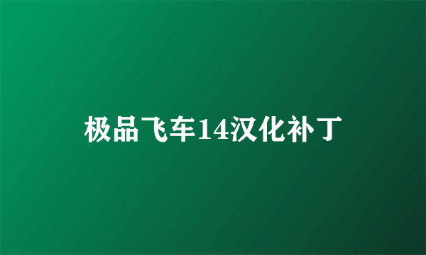 极品飞车14汉化补丁