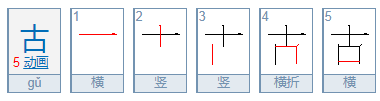 古字的笔画笔顺怎么写