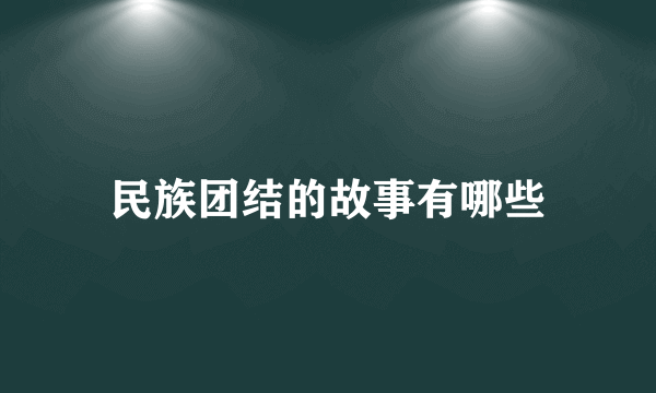 民族团结的故事有哪些