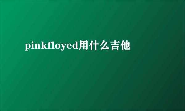 pinkfloyed用什么吉他