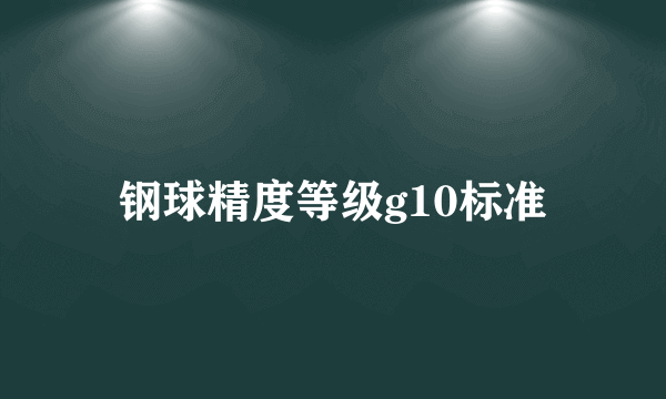 钢球精度等级g10标准