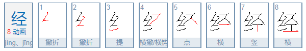 经字笔顺