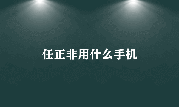 任正非用什么手机