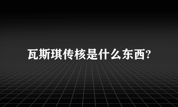 瓦斯琪传核是什么东西?