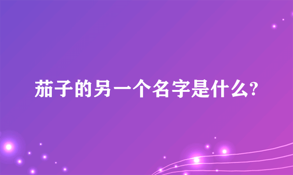 茄子的另一个名字是什么?